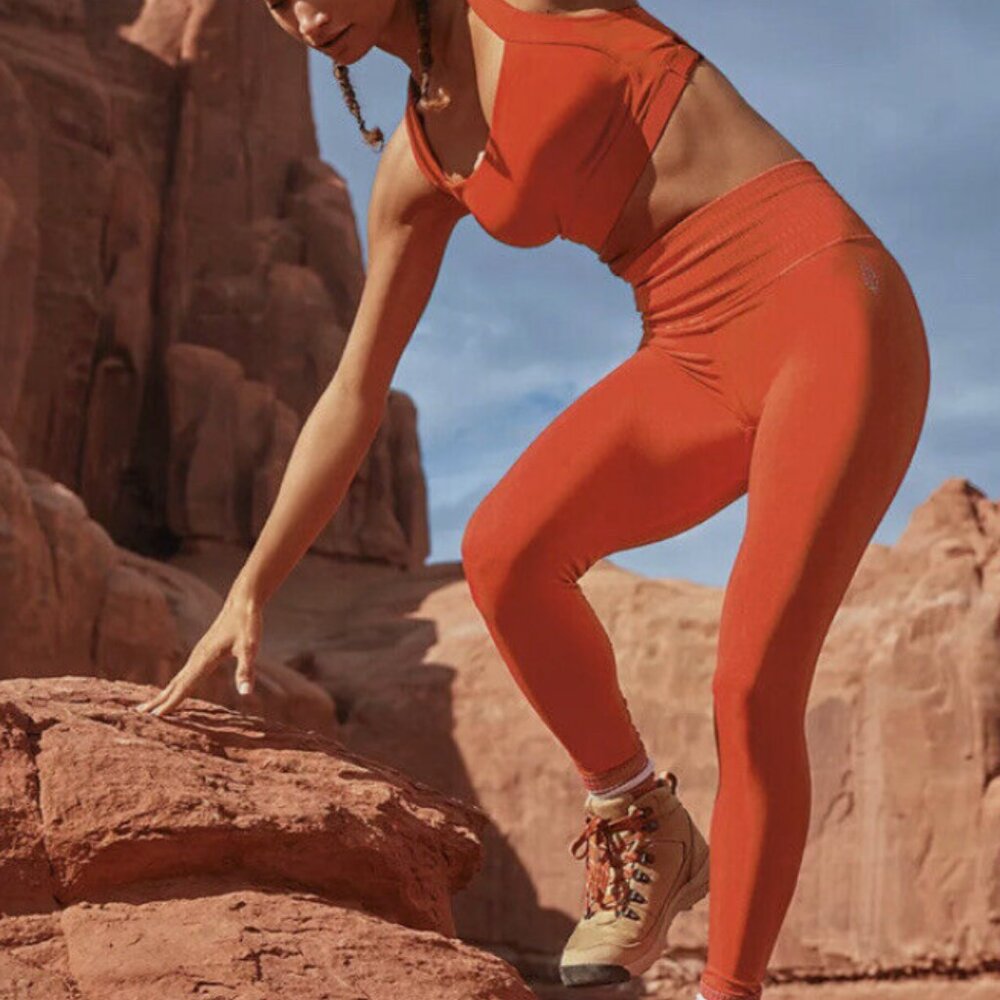 Free People Free Throw Movement Ripe Persimmon Leggings